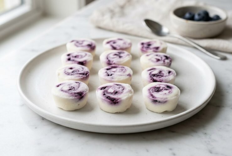 Blueberry Swirl Yogurt Bites Recipe