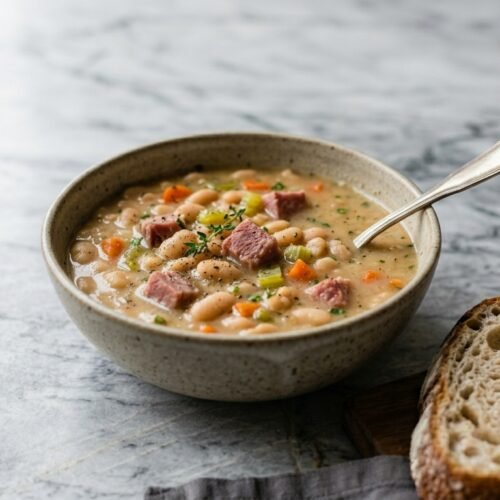 Crockpot Ham and Bean Soup Recipe