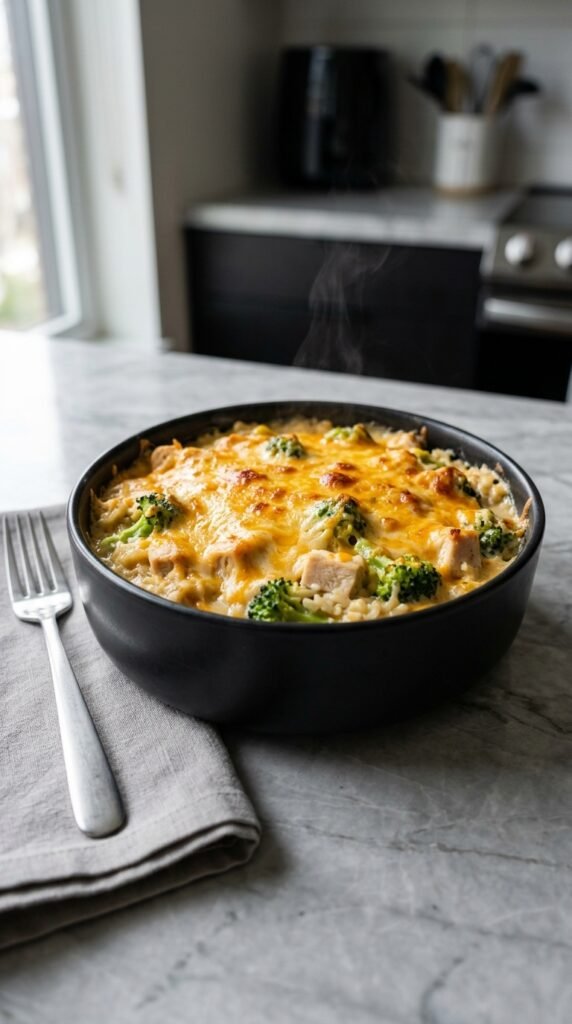 Cheesy Chicken Broccoli Rice Casserole Recipe