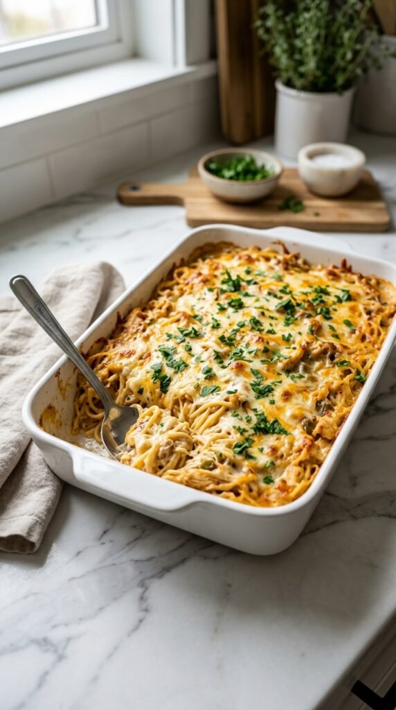 Monterey Chicken Spaghetti Casserole Recipe