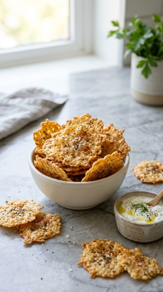 Crispy Cottage Cheese Chips Recipe