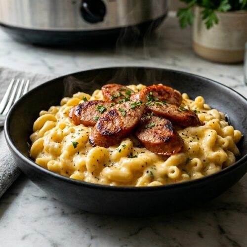 Crockpot Mac and Cheese With Kielbasa Recipe