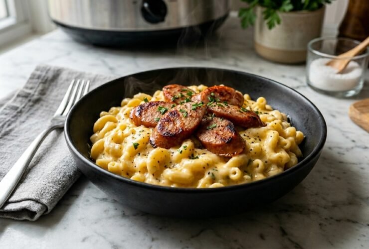 Crockpot Mac and Cheese With Kielbasa Recipe