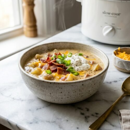 Crockpot Loaded Baked Potato Soup Recipe