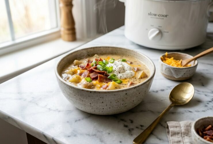 Crockpot Loaded Baked Potato Soup Recipe