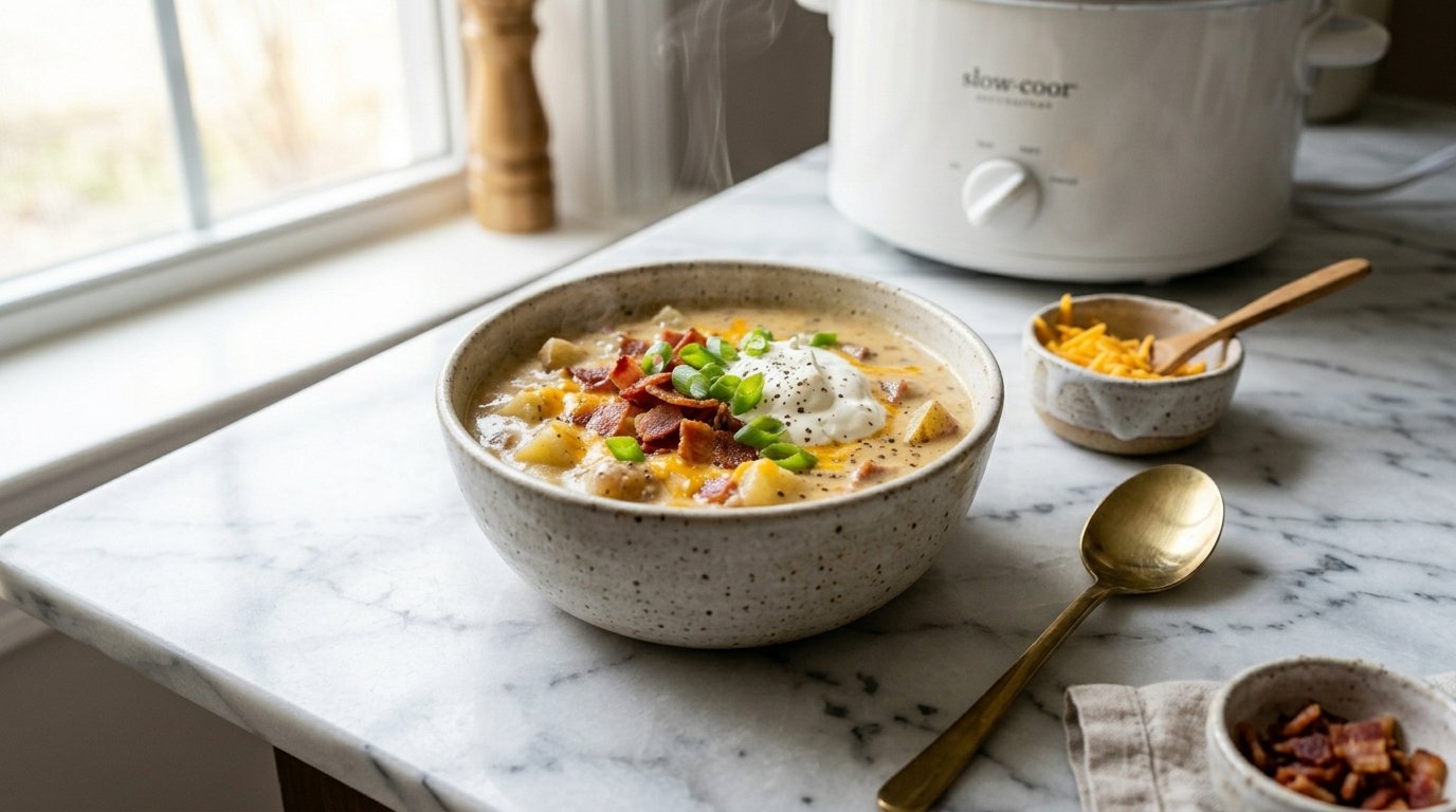 Crockpot Loaded Baked Potato Soup Recipe