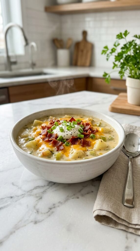 Crockpot Loaded Baked Potato Soup Recipe