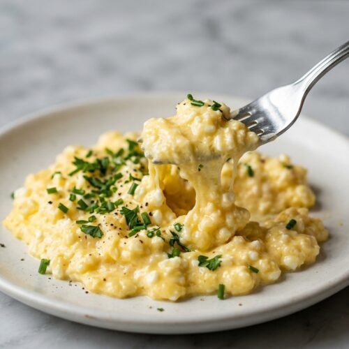 Creamy Cottage Cheese Scrambled Eggs Recipe
