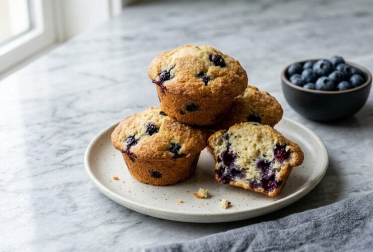Cottage Cheese Blueberry Muffins Recipe