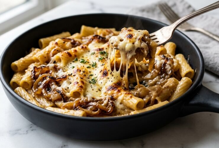 One Pot French Onion Pasta Recipe