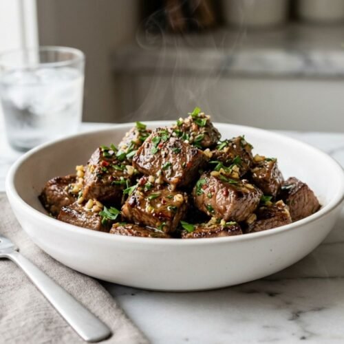 Crock Pot Garlic Butter Steak Bites Recipe