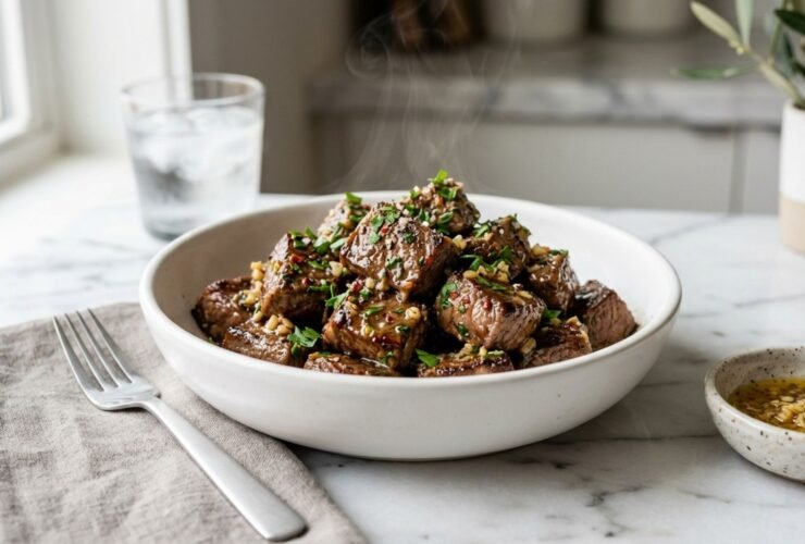 Crock Pot Garlic Butter Steak Bites Recipe