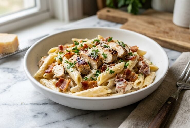 Creamy Chicken Bacon Ranch Pasta Recipe