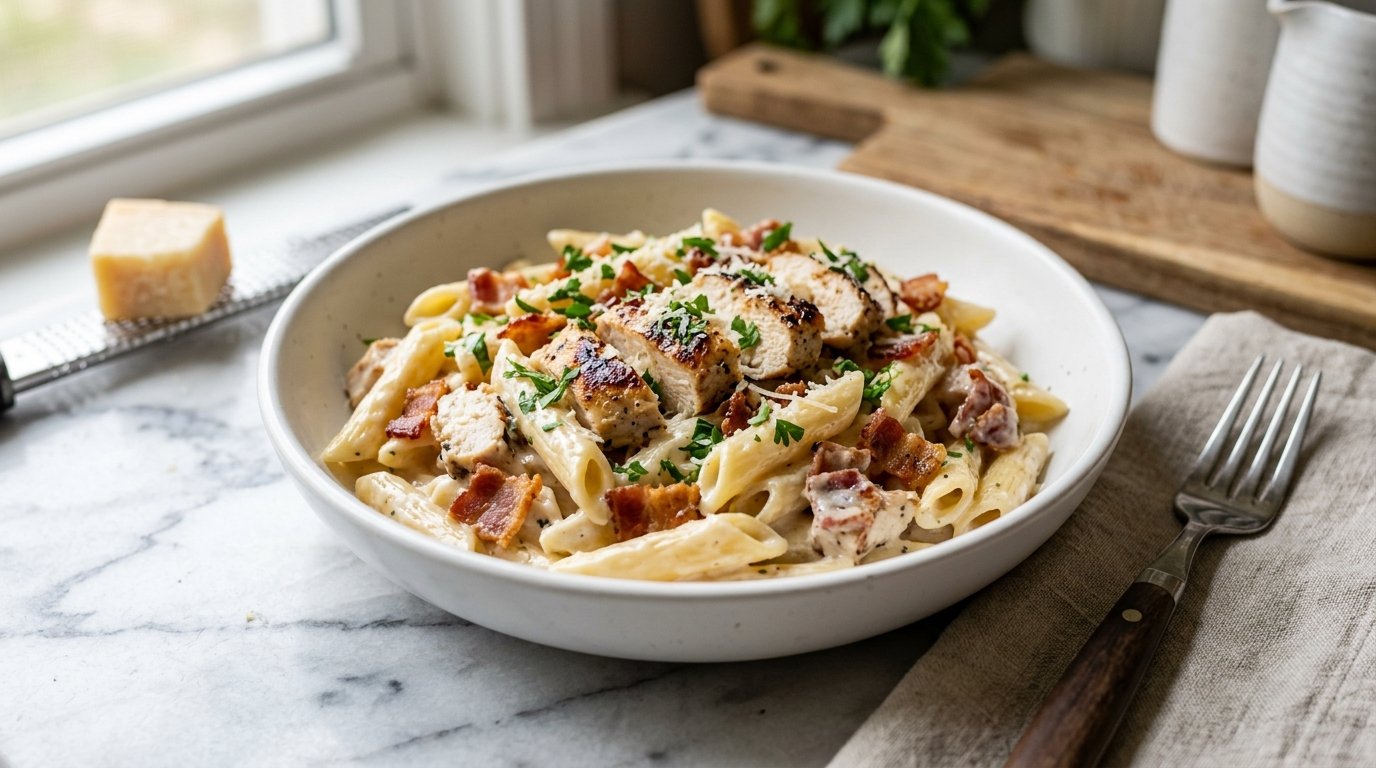 Creamy Chicken Bacon Ranch Pasta Recipe
