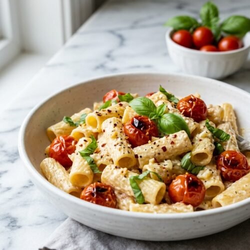 Baked Feta Pasta with Cherry Tomatoes Recipe