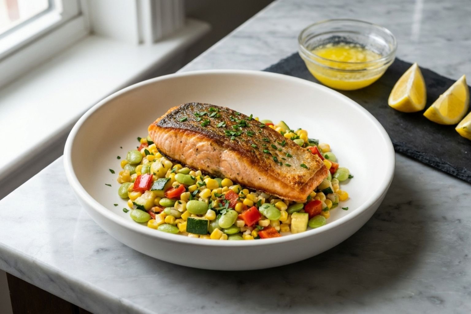 Gordon Ramsay Salmon Succotash Recipe