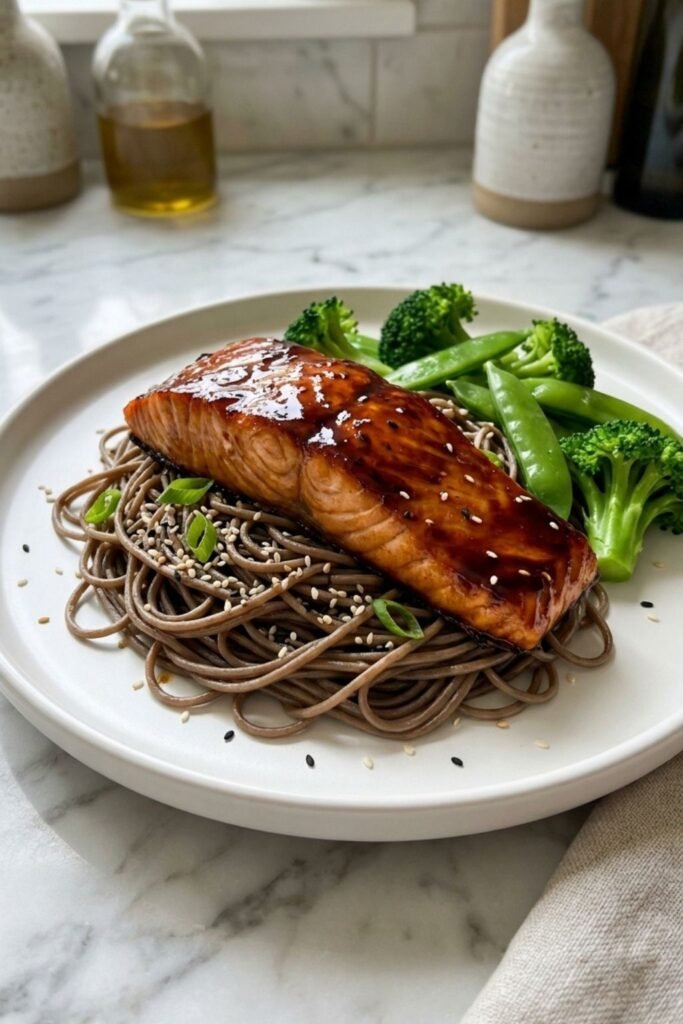 Gordon Ramsay Teriyaki Salmon and Soba Noodles Recipe